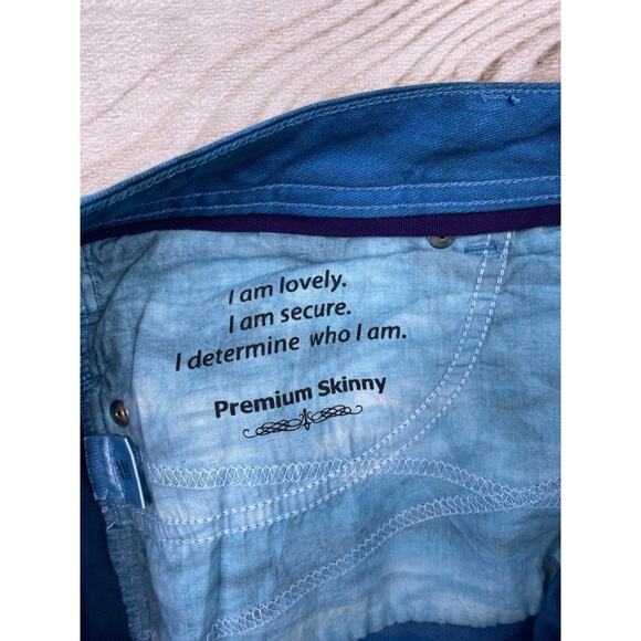 ANA A New Approach Jeans Womens 20W Blue Tie Dye Premium Skinny Ankle - Picture 8 of 12